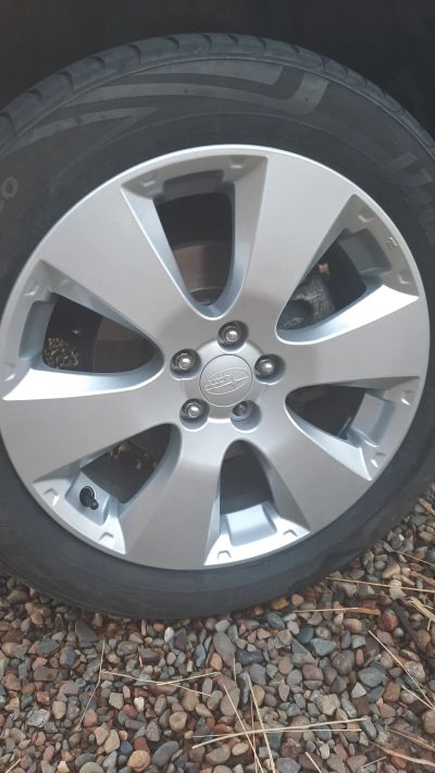 Лот: 24958313. Фото: 1. Диски на резине 17 subaru. Шины на дисках
