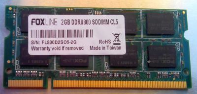 Лот: 6243689. Фото: 1. 2Gb SO-DIMM Foxline DDR2 PC6400... Оперативная память