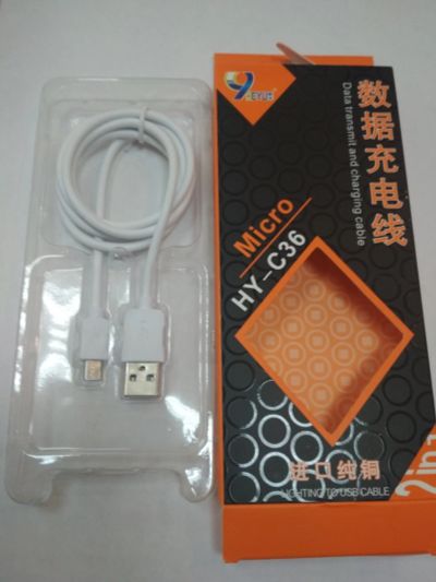 Лот: 16189990. Фото: 1. Кабель USB 2.0 - microUSB 1м HY-C36... Дата-кабели, переходники