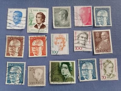 Лот: 25077356. Фото: 1. Марки иностранные. Личности 11. Марки