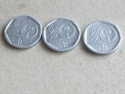 Лот: 20022535. Фото: 1. Монета 20 геллер Чехия 1993; 1995... Европа