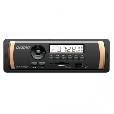 Лот: 17653670. Фото: 1. Автомагнитола 1 дин Digma 110G24... Автомагнитолы