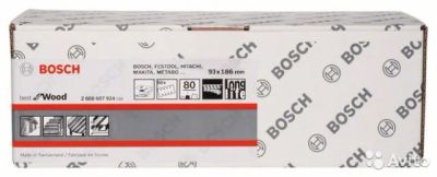 Лот: 7380091. Фото: 1. Шлифлист Bosch, 93х186 мм, зернистость... Расходные материалы, сменные насадки