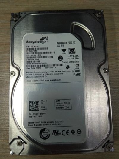 Лот: 7924459. Фото: 1. HDD Жёсткий диск (винчестер) 500ГБ... Жёсткие диски (HDD)