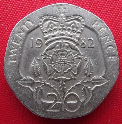 Лот: 1579338. Фото: 1. (№502/LF) 20 пенсов 1982 (Англия... Великобритания и острова