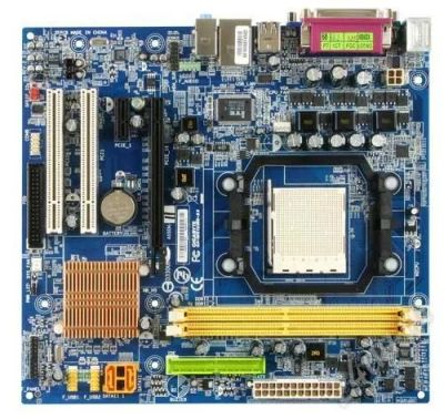 Лот: 486975. Фото: 1. Gigabyte GA-M61SME-S2 AM2. Материнские платы