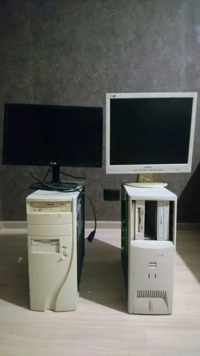 Лот: 14581162. Фото: 1. Системный блок 2шт + монитор 2шт... Компьютеры в сборе