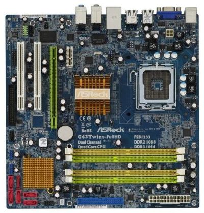 Лот: 624033. Фото: 1. ASRock G43Twins-FullHD S775 DDR-2... Материнские платы