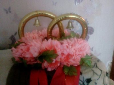 Лот: 10338157. Фото: 1. Кольца на машину. Свадебная атрибутика и декор
