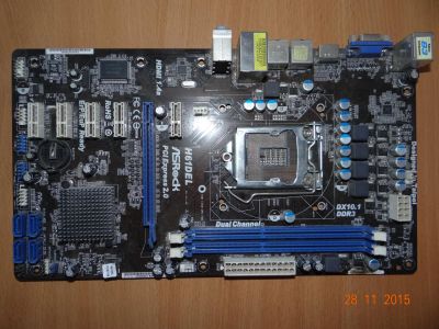 Лот: 6509352. Фото: 1. ASRock H61DEL LGA1155 H61 PCI-E... Материнские платы
