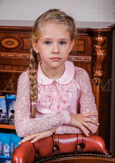Лот: 10174230. Фото: 1. Блузка Флорис (тм Алолика) р.128-64-57. Рубашки, блузки, водолазки