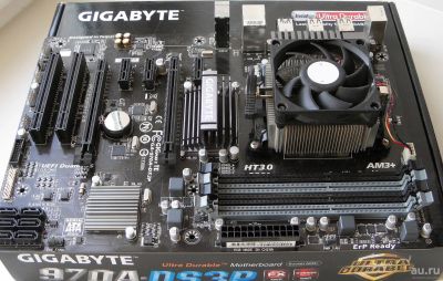 Лот: 15045912. Фото: 1. Материнская плата AM3+ GigaByte... Материнские платы