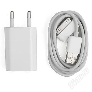 Лот: 2163826. Фото: 1. Зарядка сетевая+USB кабель для... Зарядные устройства, блоки питания, адаптеры сетевые для смартфонов