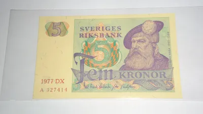 Лот: 24926350. Фото: 1. Швеция , 5 крон , 1977 г. , Aunc... Европа