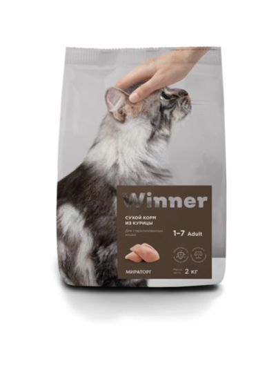 Лот: 15827834. Фото: 1. Сухой корм Winner полнорационный... Корма