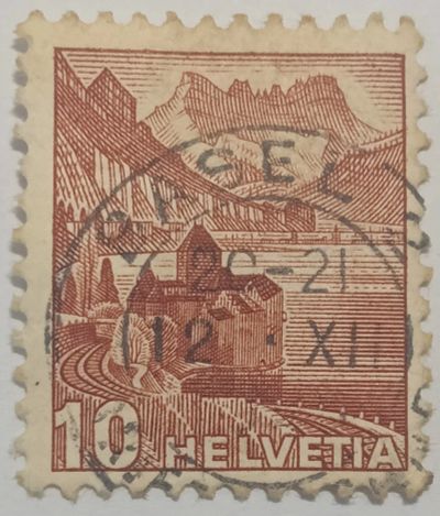 Лот: 25317185. Фото: 1. Марки_Швейцария, 10 Ct.- сентиме... Марки