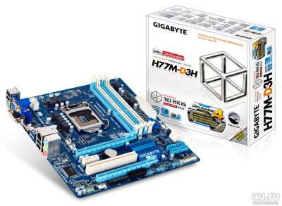 Лот: 14578762. Фото: 1. Материнская плата Gigabyte GA-H77M-D3H... Материнские платы