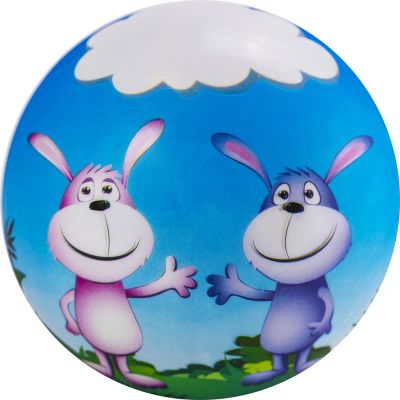 Лот: 22516649. Фото: 1. Мяч детский с рисунком Зайчата... Мячи, ракетки, шайбы, клюшки