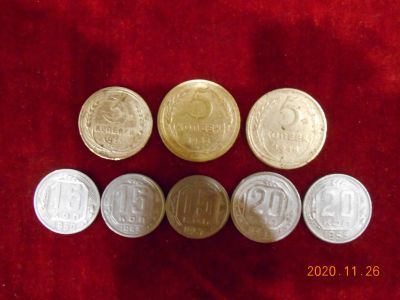 Лот: 16882355. Фото: 1. монеты ранние советы 8 шт лотом... Россия и СССР 1917-1991 года