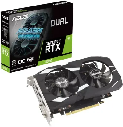 Лот: 25039118. Фото: 1. 6Gb Asus RTX 3050 Dual OC Новая... Видеокарты
