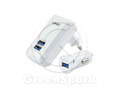 Лот: 13960469. Фото: 1. ЗУ LDNIO S100 (2.1A) АЗУ 2USB... Зарядные устройства, блоки питания, адаптеры сетевые для смартфонов