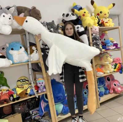 Лот: 25785531. Фото: 1. Гусь обнимусь 160см новый!. Мягкие