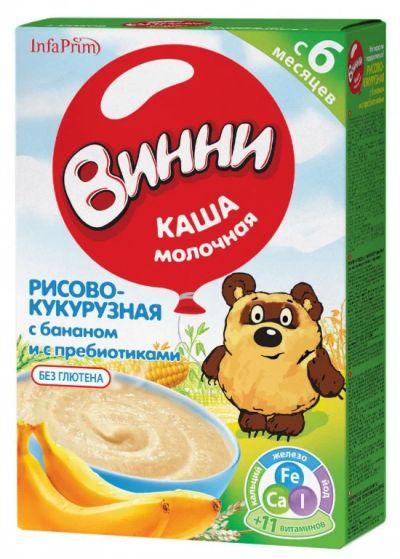 Лот: 5892023. Фото: 1. Каша "Винни" рисово-кукурузная... Детское питание