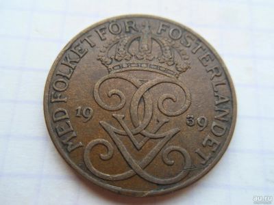Лот: 8331462. Фото: 1. Швеция 5 эре 1939. Европа