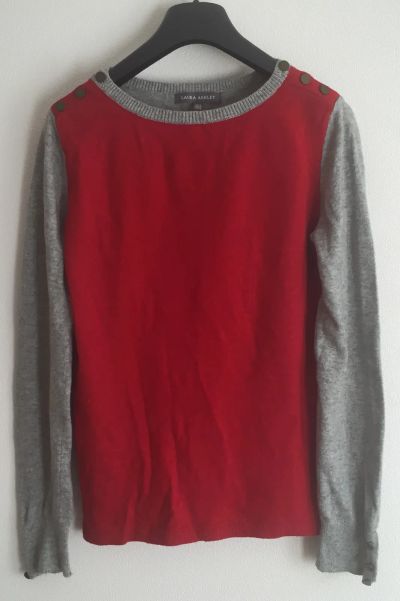 Лот: 25509655. Фото: 1. Кофта Laura Ashley (серо-красная... Свитеры, толстовки, худи