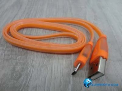 Лот: 14730267. Фото: 1. Кабель Micro USB силиконовый плоский... Дата-кабели, переходники