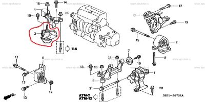 Лот: 7355820. Фото: 1. Подушка двигателя Honda cr-v 50821-S9A-023... Двигатель и элементы двигателя