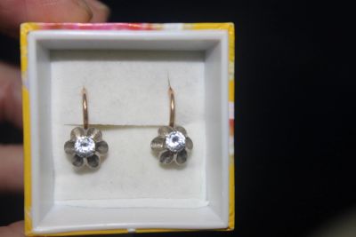 Лот: 9750803. Фото: 1. Золотые серьги из СССР (375 проба... Серьги, каффы