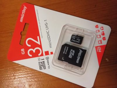 Лот: 11921206. Фото: 1. Карта памяти MicroSD 32GB SmartBuy... Карты памяти