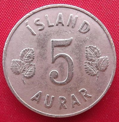 Лот: 1853995. Фото: 1. (№1788/LF) 5 эйре 1965 (Исландия... Европа