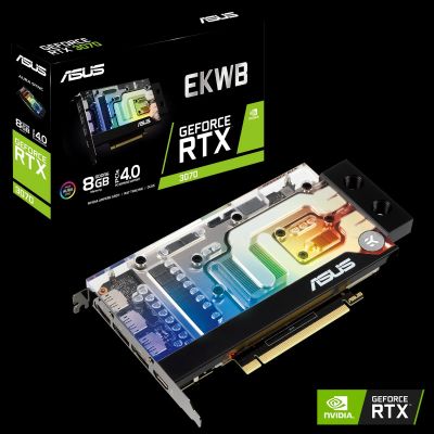Лот: 17500289. Фото: 1. ASUS EKWB GeForce RTX 3070 8GB... Видеокарты