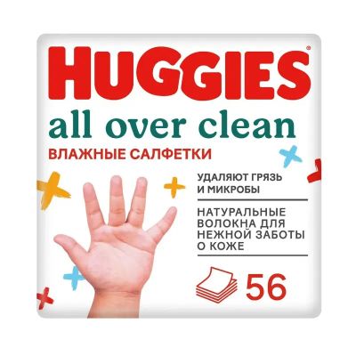 Лот: 25190158. Фото: 1. Huggies Оловер Клин Салфетки детские... Лекарства