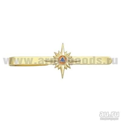Лот: 13598151. Фото: 1. Зажим для галстука мет. МЧС (роза... Галстуки