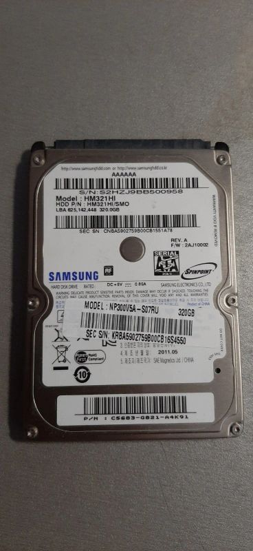 Лот: 17690097. Фото: 1. Жесткий диск Hdd Samsung 320Gb. Жёсткие диски (HDD)