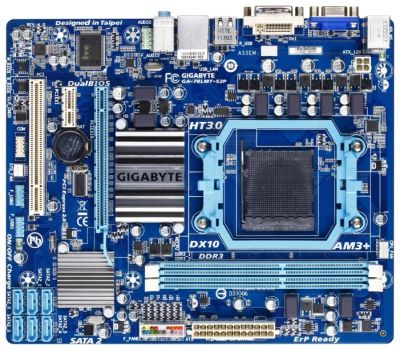 Лот: 4552575. Фото: 1. Мат.плата SocAM3 AMD760G Gigabyte... Материнские платы