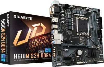 Лот: 19530818. Фото: 1. Gigabyte h610m s2h ddr4 Полный... Материнские платы