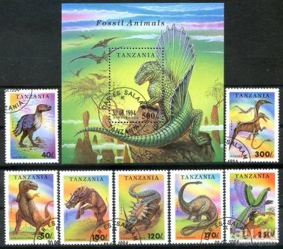 Лот: 12967778. Фото: 1. Блок + полная серия марок Танзании... Марки
