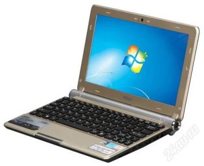 Лот: 1584029. Фото: 1. Коричневый MSI Wind U160 Atom... Ноутбуки
