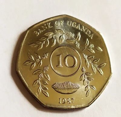 Лот: 25651815. Фото: 1. Уганда 10 шиллингов 1987 один... Африка
