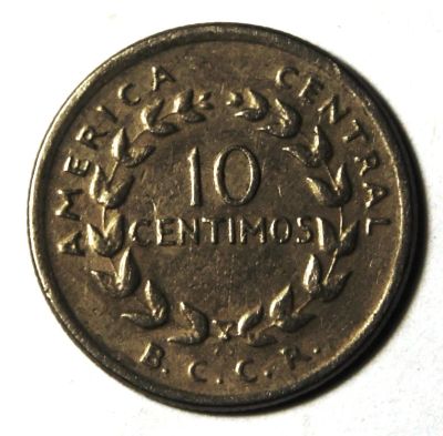 Лот: 3372629. Фото: 1. Коста Рика.10 сентимо 1969 г... Америка