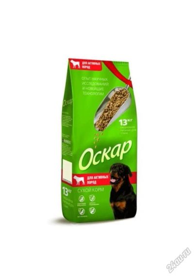 Лот: 5887056. Фото: 1. Корм Оскар для собак активных... Корма
