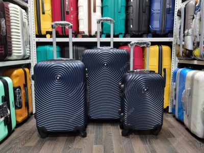Лот: 16355171. Фото: 1. Чемодан Мини ABS plastic " Тёмно-синий... Чемоданы и сумки дорожные