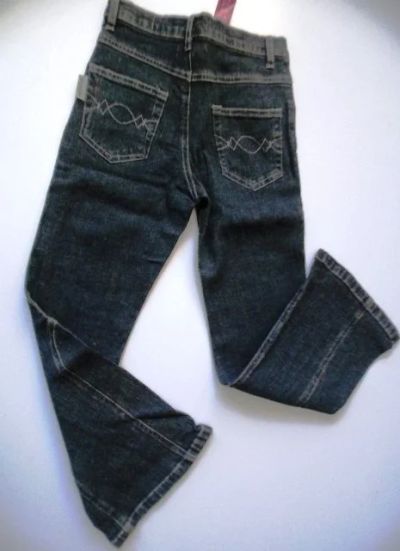 Лот: 11902397. Фото: 1. Джинсы для девочки антрацит клеш... Брюки, шорты, джинсы