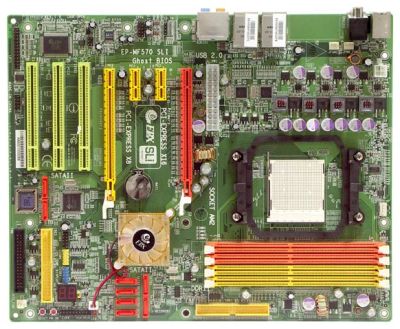 Лот: 4737461. Фото: 1. Epox EP-MF570SLI /G + проц 3800. Материнские платы