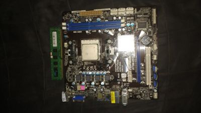 Лот: 19199040. Фото: 1. Комплект Asrock a75m-hvs socket... Материнские платы