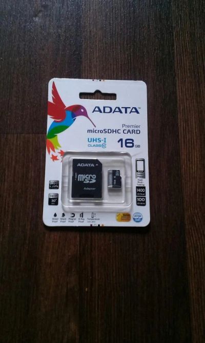 Лот: 5665866. Фото: 1. Карта памяти 16Gb microSDHC A-Data... Карты памяти